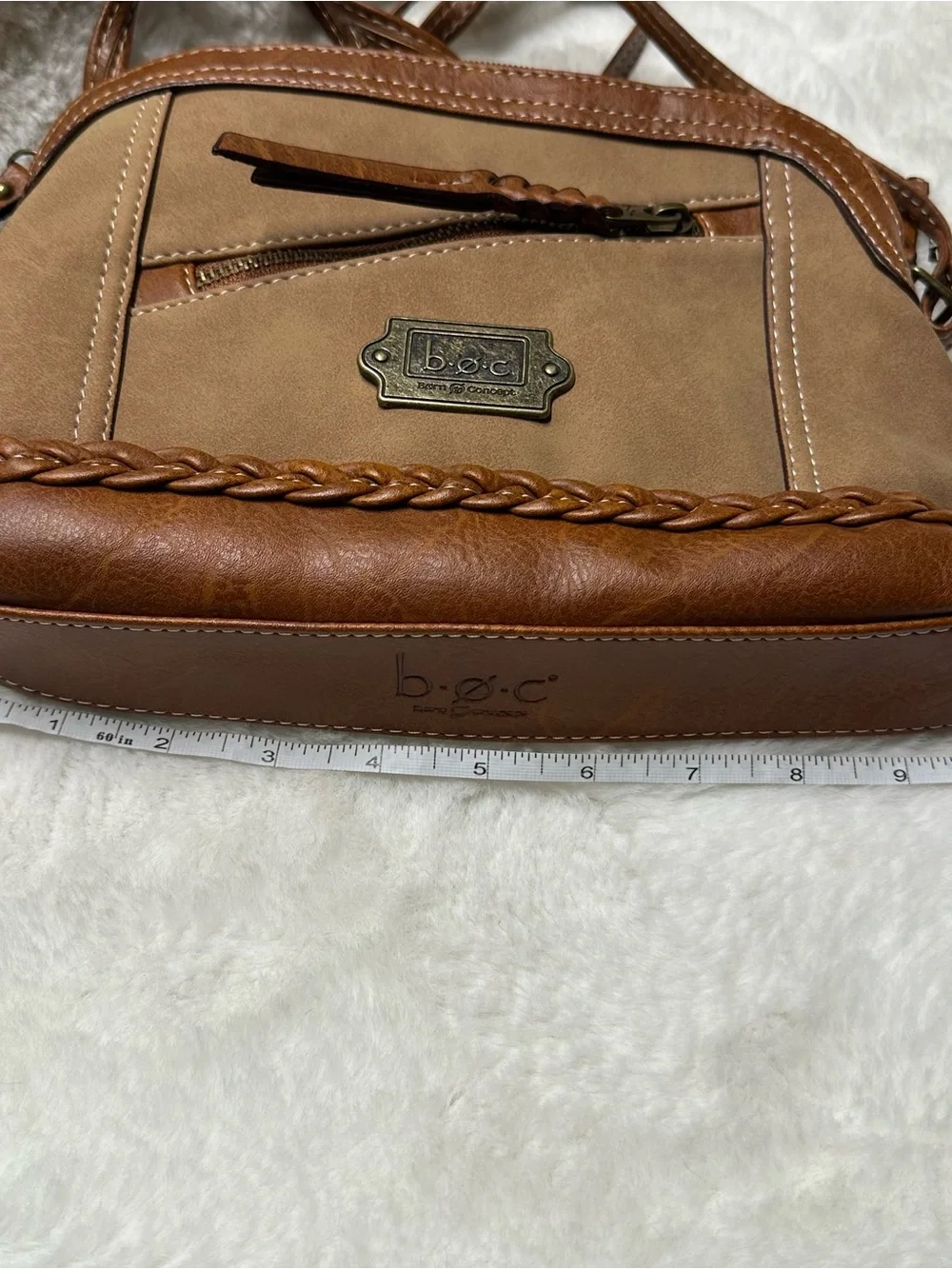 Brown BOC crossbody purse braided bag